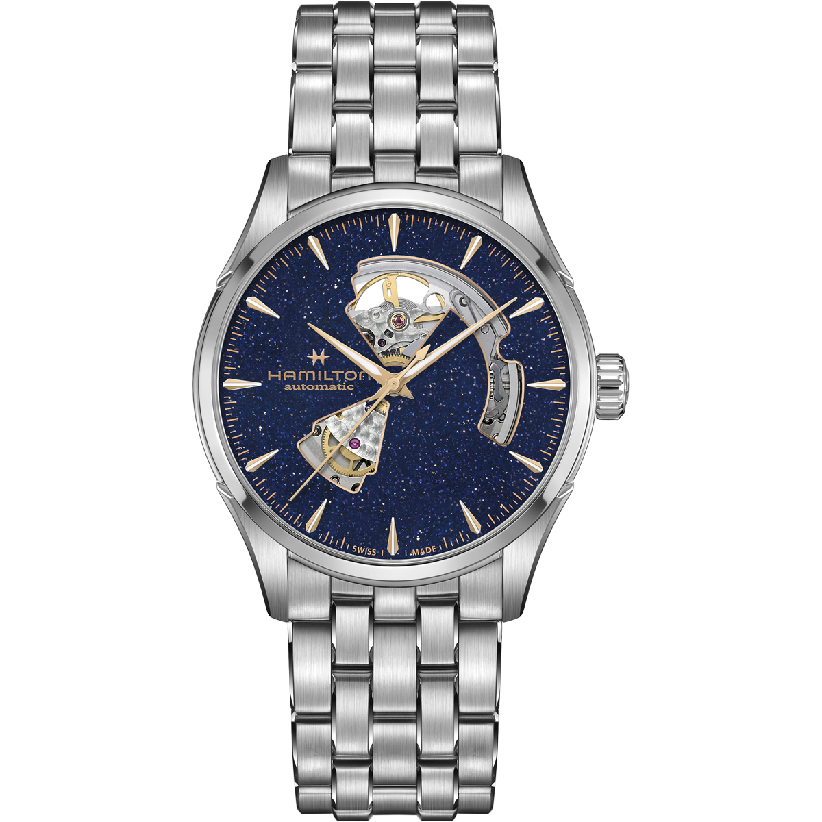 Hamilton Jazzmaster Open Heart Auto Blue Dial Stainless Band Hamilton Jazzmaster Open Heart Auto Blue Dial Stainless Band