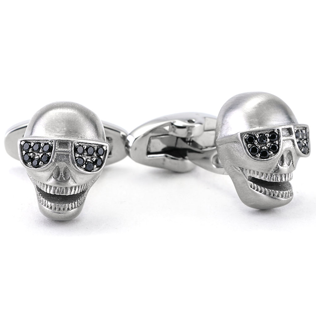 Skull Cuff-links In Stainless Steel