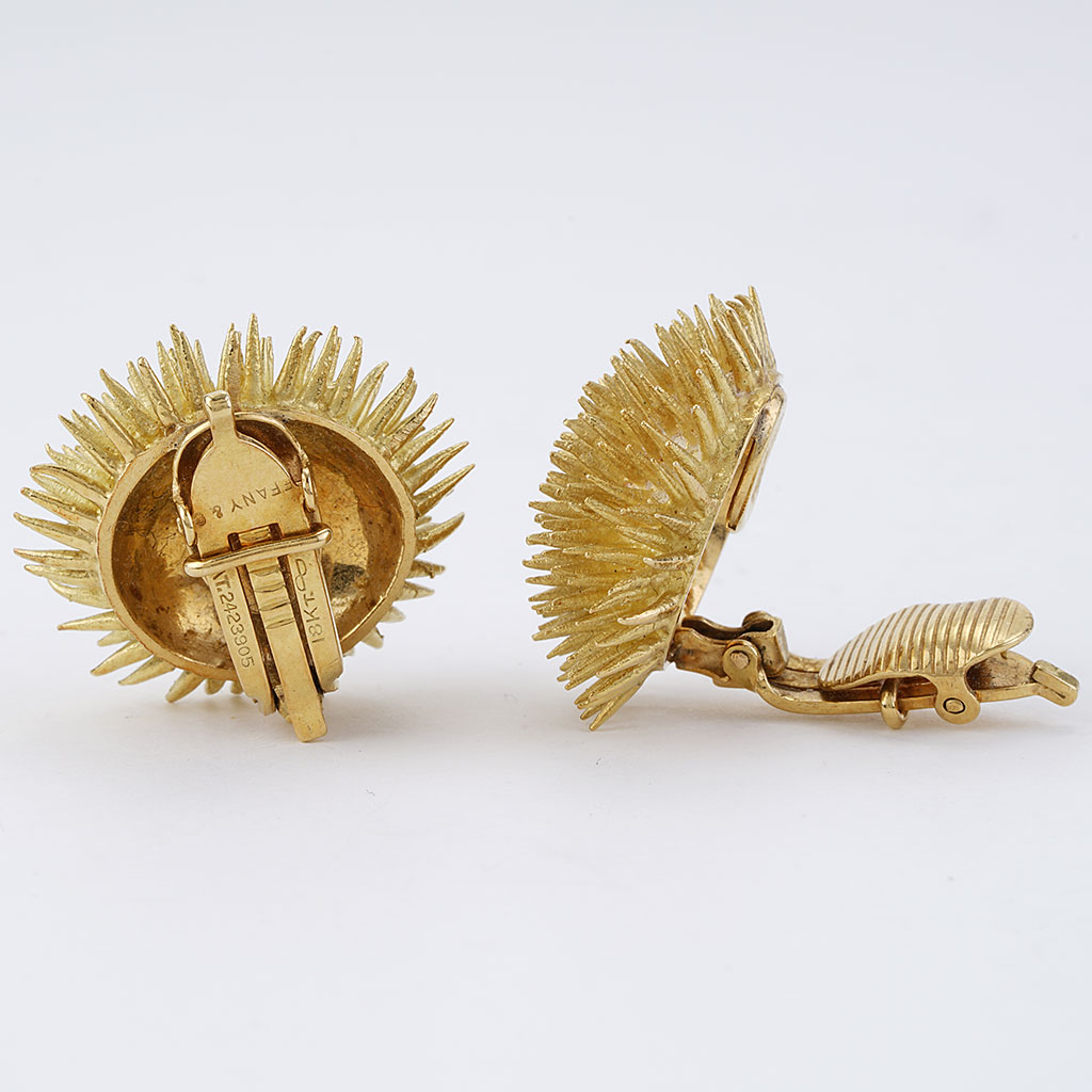 Tiffany & Co. Sea Urchin Clip-On Earrings in 18K Yellow Gold