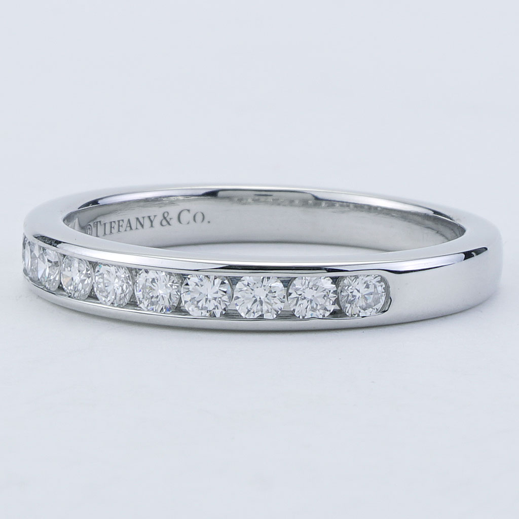 Tiffany & Co. Diamond Wedding Band Platinum Size 7 3mm