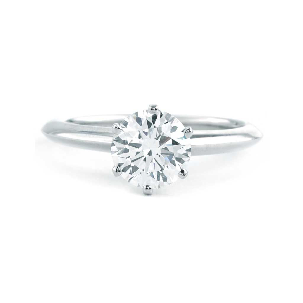 Piepen verraden maak een foto 1.30 CT. Tiffany & Co. Round Diamond Solitaire Engagement Ring in Platinum  | New York Jewelers Chicago