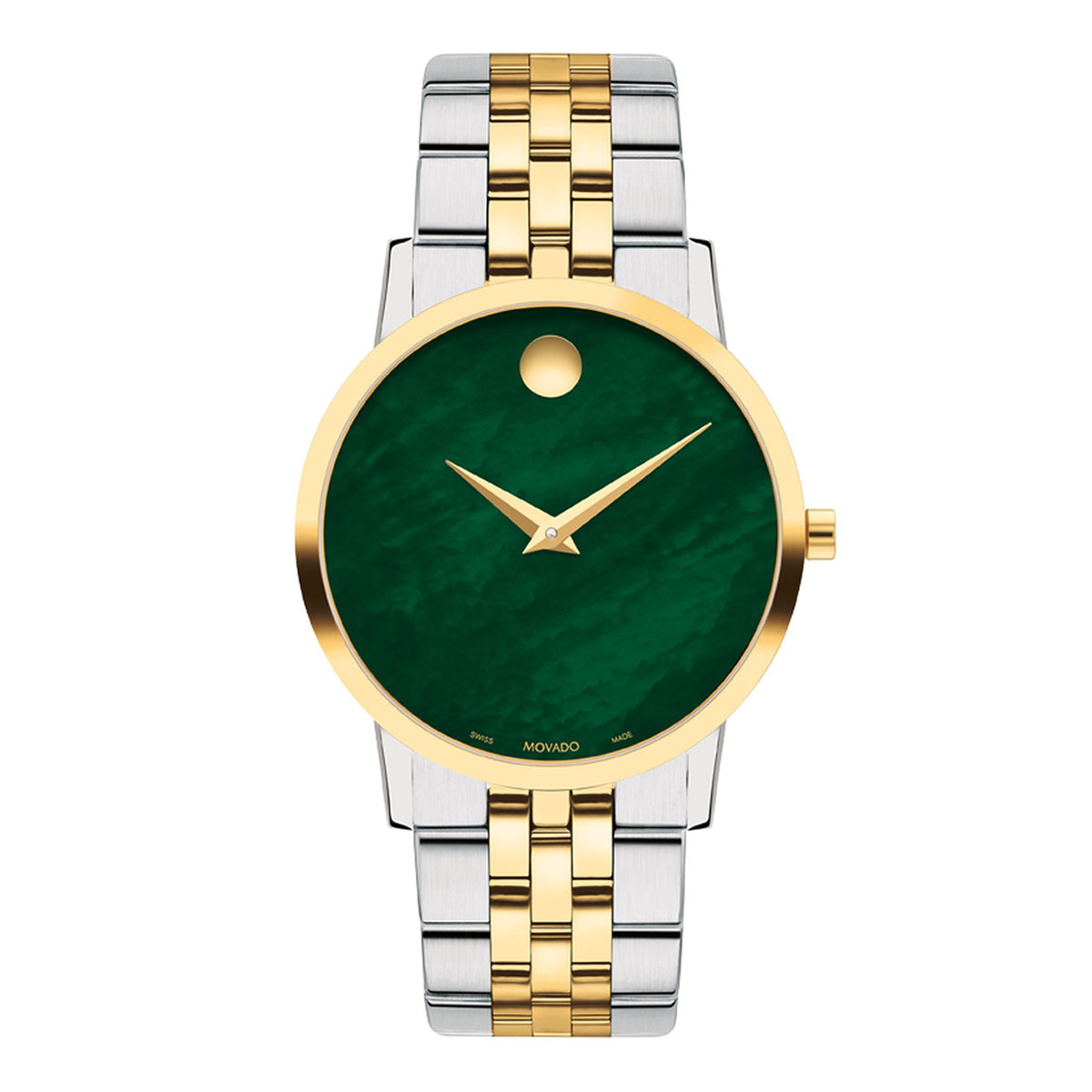 Movado Museum Classic Green Mother of Pearl Dial Two Tone