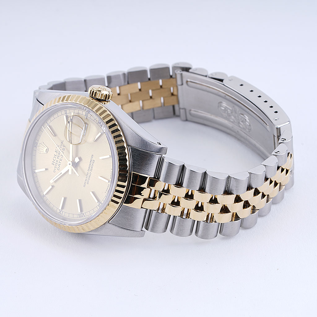 Rolex Datejust 16233 Champagne Dial Two Tone Jubilee 36mm Circa