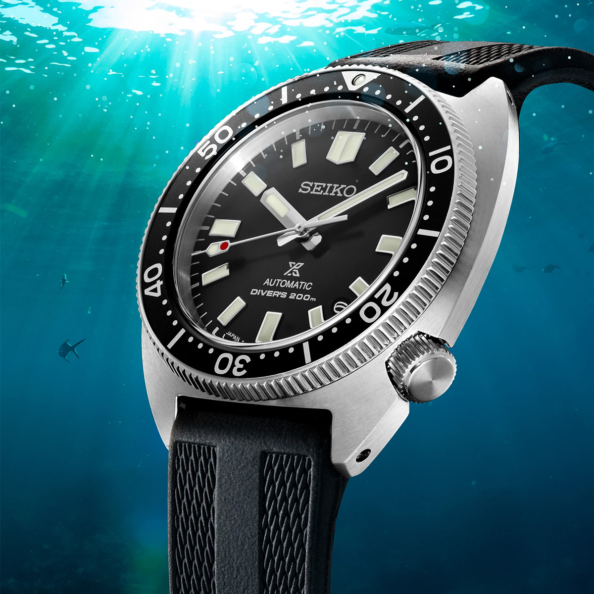 Seiko Prospex Divers Black Dial Black Rubber Strap | New