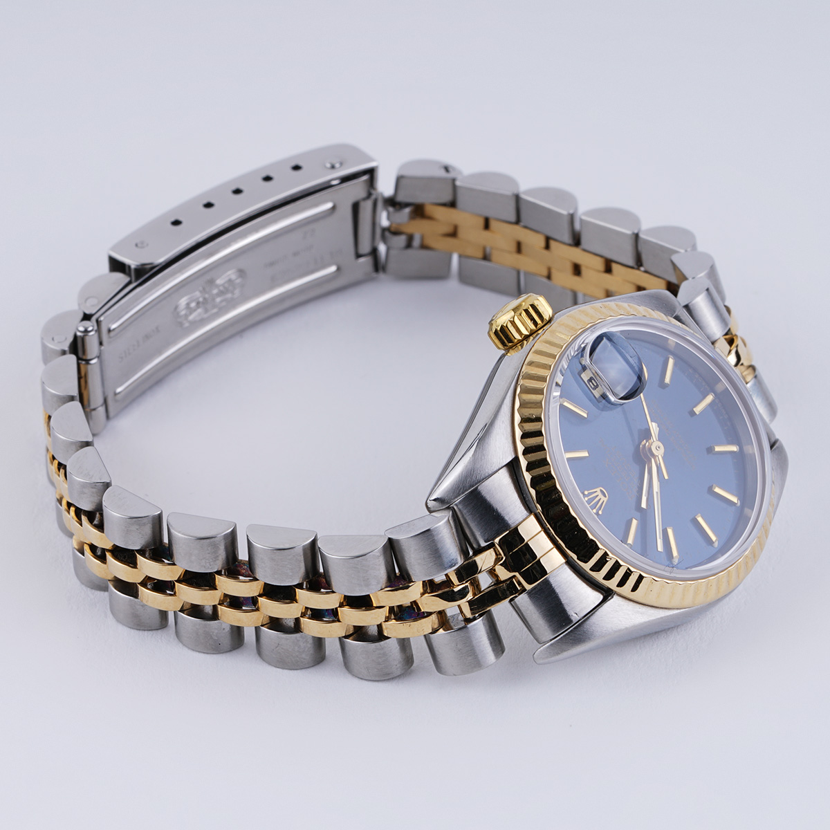 Rolex Datejust Ladies Two Tone Circa 1996 Blue Dial New York