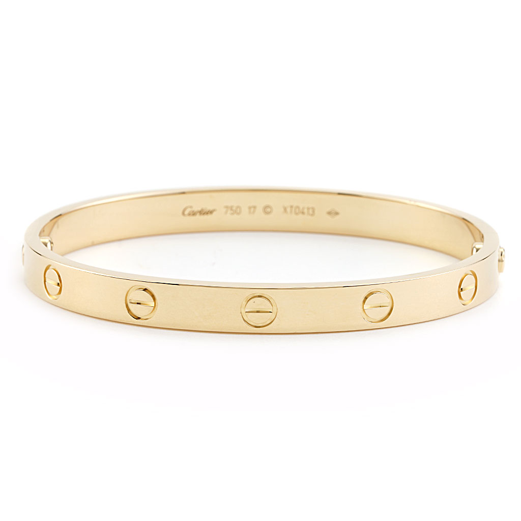 Cartier Love Collection Bangle Bracelet Size 17 in Yellow Gold | New ...