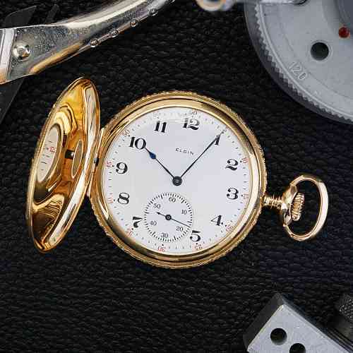 1917 elgin pocket watch hot sale