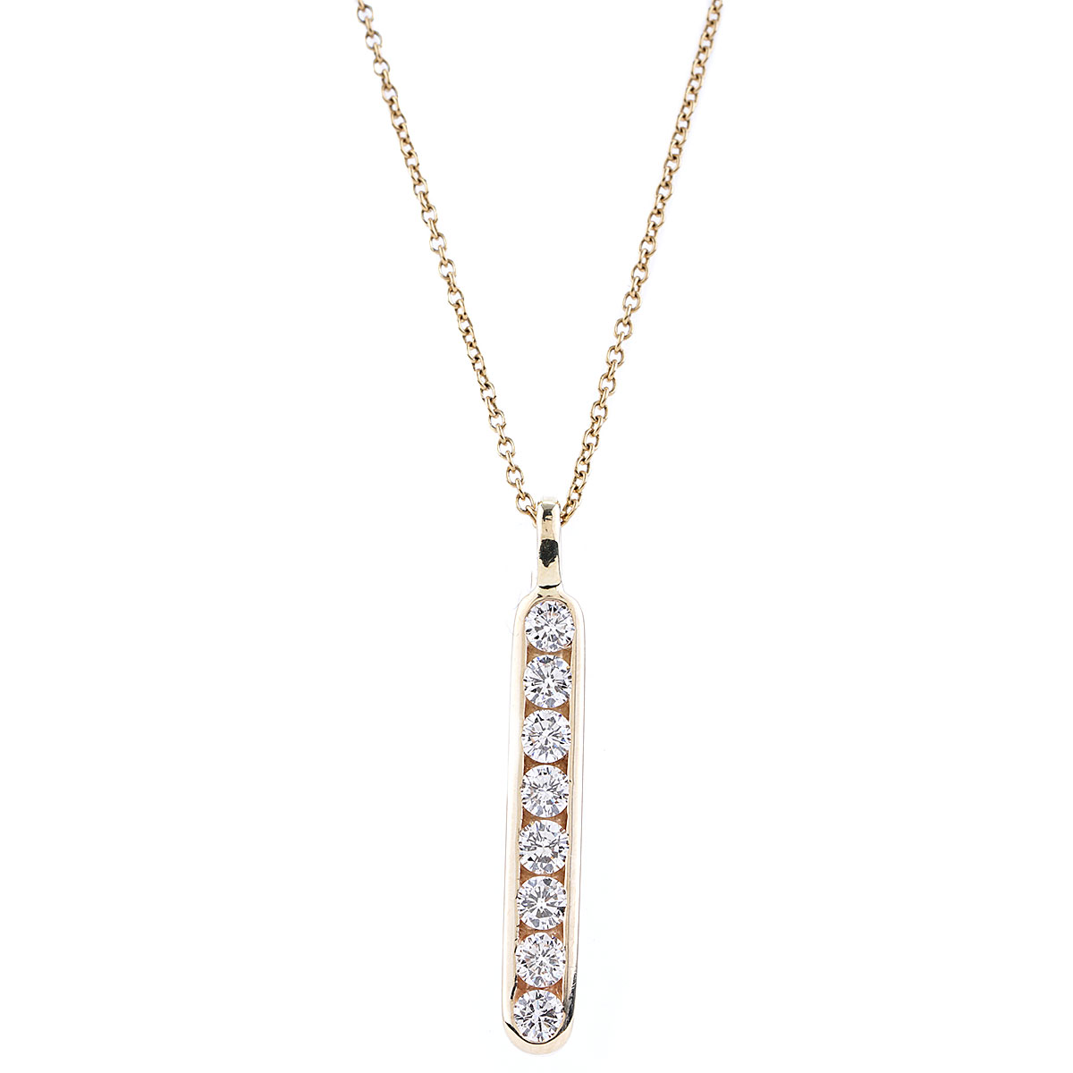 Vertical clearance diamond necklace