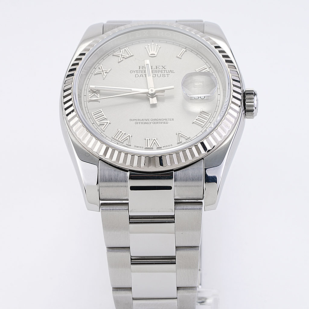 Rolex Datejust Rhodium Dial 18K White Gold and Stainless Steel Watch | New  York Jewelers Chicago