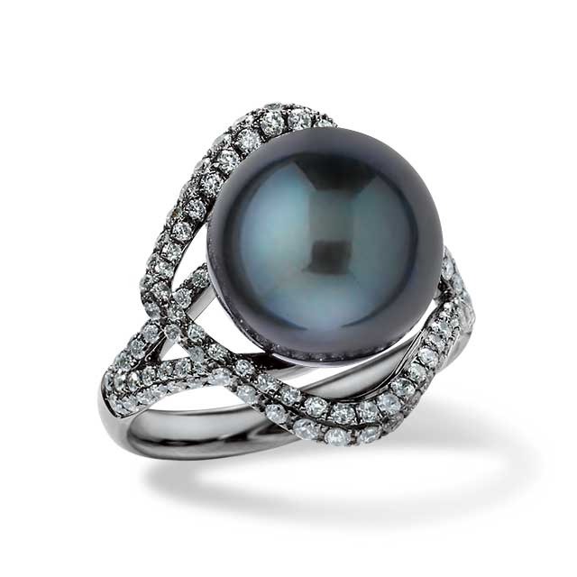 Imperial Sterling Silver Tahitian Pearl Ring 613981/B-7 | Karen's Jewelers  | Oak Ridge, TN