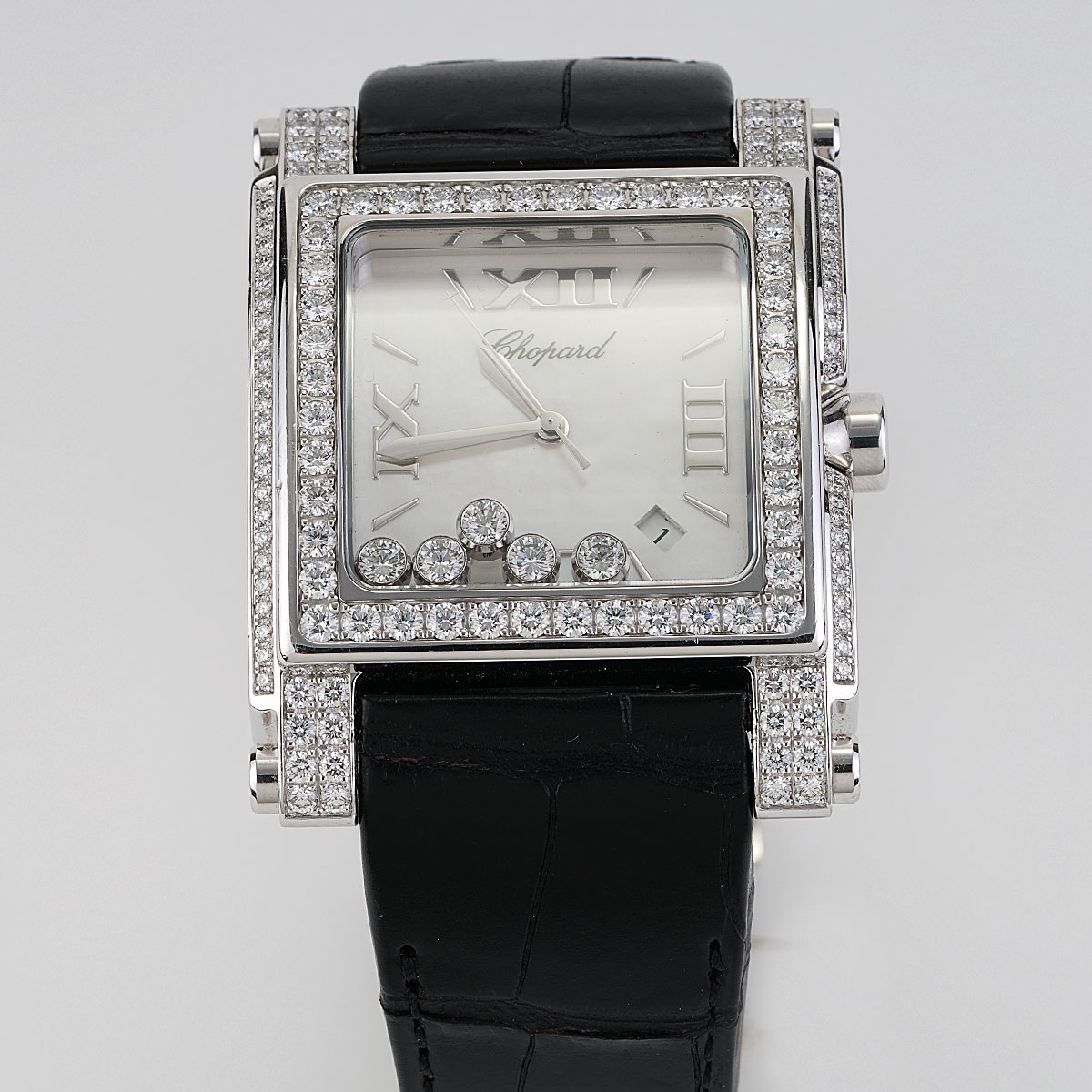 Chopard Happy Sport Square Mother of Pearl and Diamonds 35mm Circa