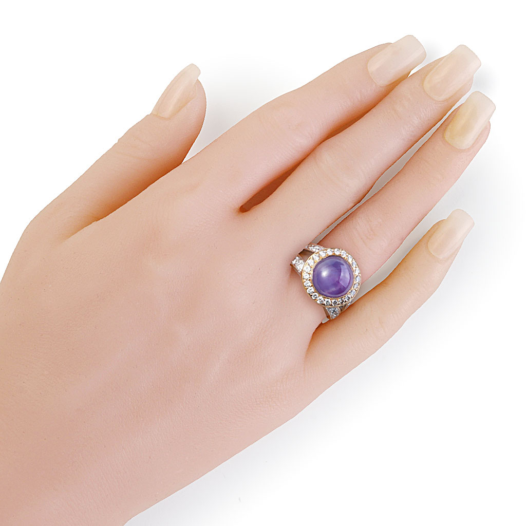 4.82 CT Purple Star Ceylon Sapphire Ring