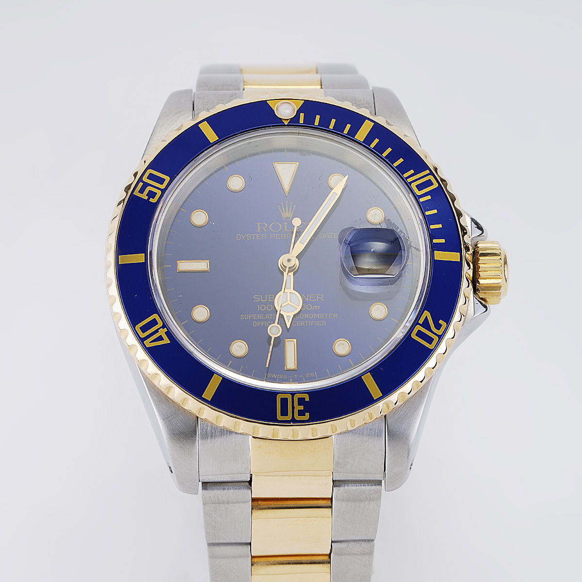 Rolex Submariner Two Tone Blue Dial 16613 New York Jewelers Chicago