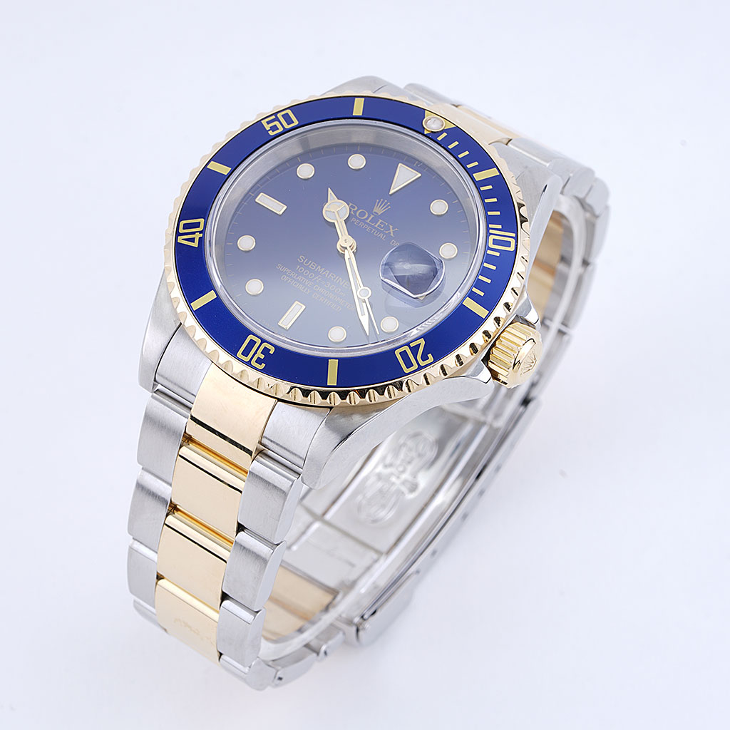 Rolex Submariner Two Tone Blue Dial Circa 2006 New York Jewelers