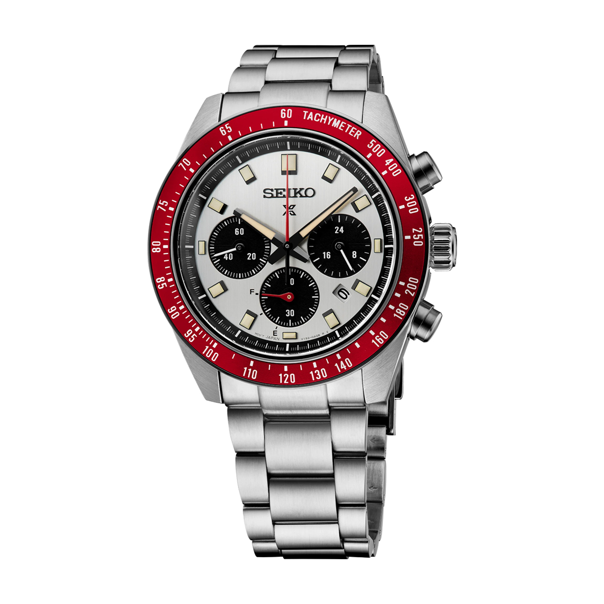 Seiko Prospex Speedtimer Solar Chronograph White Dial Stainless