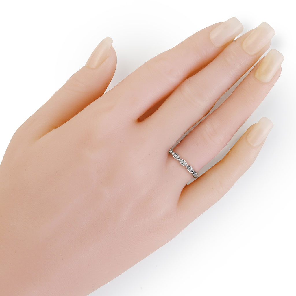 CTTW Diamond Swing Eternity Ring In White Gold New York - Main Image