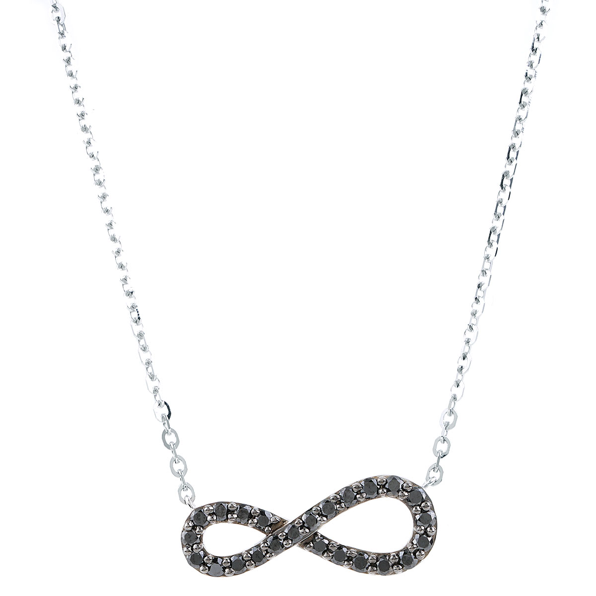 Black diamond clearance infinity necklace